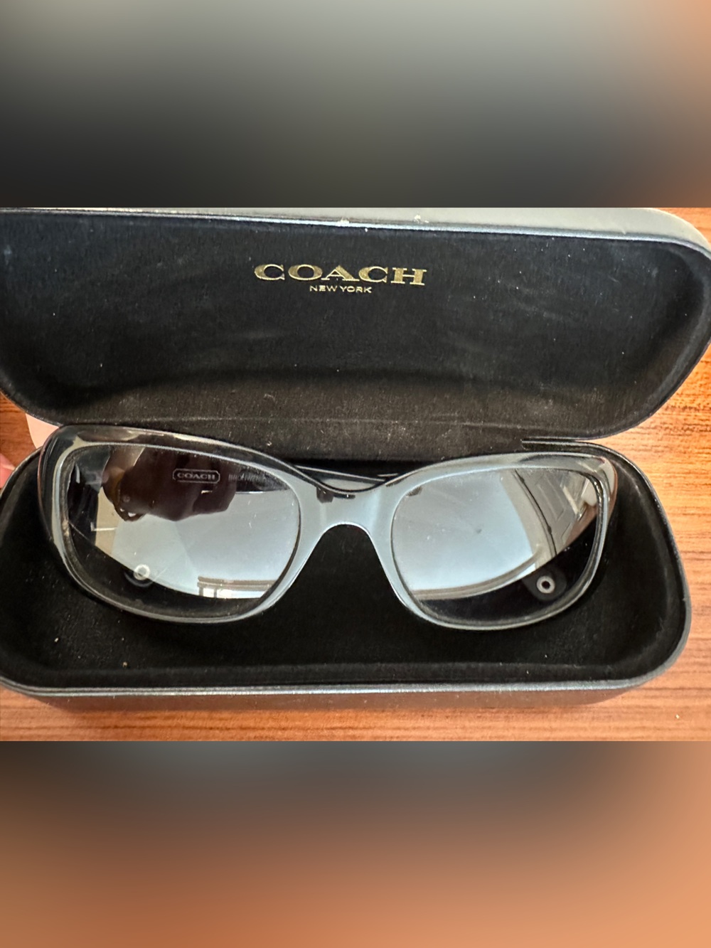 Coach Women's Black Oversized Sunglasses with Case